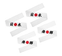 Veemoon 4pcs Japanese Style Chef Headband for Men, Comfortable Fabric Cooking and Cheering Headwear, Versatile White Fabric Headband Suitable for Sports Enthusiasts and Stylish Samurai