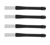 Veemoon 4pcs Jazz Drum Brushes Nylon Wire Brush Sticks for Acoustic Drumming Percussion Accessories White Set for Jazz and Cajon Players