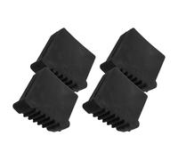 Veemoon 4pcs Ladder Foot Pads Non-Slip Rubber Covers Step Ladder Boots with Herringbone Pattern for Home and Construction Use 30x70mm Black Replacement Feet