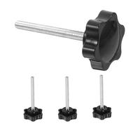 Veemoon 4pcs M6 Knurled Plum Blossom Screw Knobs with Gasket for Walker and Wheelchair, Easy Installation and Shock Absorption, Suitable for Seniors Using Drive Walker Arm Rest Attachment