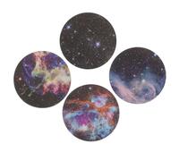 Veemoon 4pcs Magnetic Metal Patch Phone Sticker with Adhesive Backing Includes Pink Blue Colorful and Designs