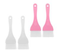 Veemoon 4pcs Makeup Tool Large Soft Facial Mask Brush for Mud Clay Mask Applications for Skincare Body Travel Use White Pink Colors