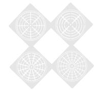 Veemoon 4pcs Mandala Wall Painting Stencils DIY Hollow Templates Medium Divisions Decorative Portable Stencils for Creative Drawing and Home Art Craft