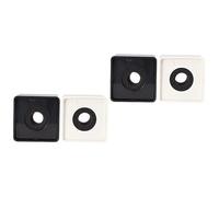 Veemoon 4pcs Microphone Marks Logo Stand Square Protector for Reporters Interview Mic Pop Filter Shield