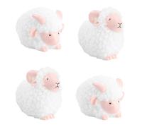 Veemoon 4pcs Mini Resin Sheep Model for Garden Decoration and Cake Display