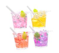 Veemoon 4pcs Miniature Barrel Drink Cup Keychains Summer Bag Charms Versatile Mini Bottle Spell Bottles for Travel Parties Backpack Purse Accessories