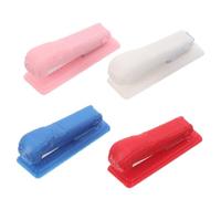 Veemoon 4pcs Miniature Doll House Stapler Set, Tiny Decorative Staplers for Crafts and Study Supplies, Small Pink White Blue Red Office Model Accessories for Dollhouse Decor
