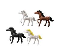 Veemoon 4pcs Miniature Simulation Horse Figurines Set, Realistic Small Animal Models for Home Decoration and Educational Play, Suitable and Collectors