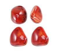 Veemoon 4pcs Natural Tumbled Sardonyx Agate Stones Irregular Palm Healing Crystals for Home Decor and Meditation Size 2-3cm Random Colors