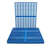Veemoon 4pcs Pet Cage Foot Pad Cage Resting Mat Plastic Blue Comfortable Supple for Chinchillas and Guinea Pigs for Balcony and Bathroom