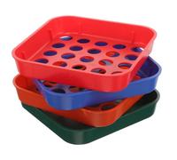 Veemoon 4pcs Plastic Coin Sorting Trays Banker Coin Sorter Tool for Cash Registers Daily Use for Businesses to Cash Handling Accuracy