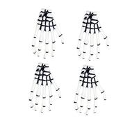 Veemoon 4pcs Plastic Hand Skeleton Bone Hair Clips Barrettes Halloween Hair Accessories for Goth Costume Party