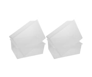 Veemoon 4pcs Plastic Square Laboratory Basin for Science Experiments and Cleaning Equipment, Featuring Effortless Cleaning and Longterm Strength, Plastic Utility Bowl for Scientific Labs