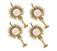 Veemoon 4pcs Plated First Communion Lapel Pin Catholic Religious Chalice Brooch Badge for Unisex Faith Symbol Keepsake for Holy Communion Celebration and Collectible Gift