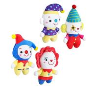 Veemoon 4pcs Plush Clown Keychains Set for Backpack and School Bag, Creative Accessory with Soft Plush and Pp Cotton Material, Fun and Versatile Use Key Pendants for Everyday Carry