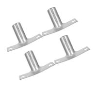 Veemoon 4pcs Pole Adapter Broom Handle Bracket for Metal and Wooden Handles | Iron Silver Connector, Quick Fix for Loose Heads, Indoor Cleaning Aid for Home Cleaners