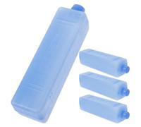 Veemoon 4pcs Portable Ice Packs Lightweight Reusable Pe Rubber Cooler Ice Blocks Blue for Lunch Boxes and Coolers