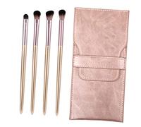 Veemoon 4pcs Portable Mini Eye Makeup Brush Set Premium Quality Eye Shade Brushes for Effortless Application Travel Friendly Cosmetic Tools for Eyeshadow and Eyeliner