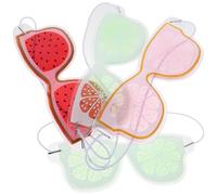 Veemoon 4pcs Pvc Gel Eye Masks Cooling and Heating Fruit Pattern Eye Pads for Home Use, Soft Light-blocking Sleep Mask Set