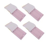 Veemoon 4pcs Receipt Books for Small Business with Lightweight Paper and Structured Lines, 50-Page Copy Receipt Booklets Suitable for Restaurant Staff and Professionals, Size