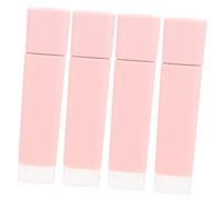 Veemoon 4pcs Refillable Lip Gloss Tubes Transparent Base Plastic Containers Compact Lip Balm Bottles Easy to Fill and Dispense for Travel and Daily Use