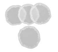 Veemoon 4pcs Resin Cup Mat Silicone Mold Set DIY Coaster Molds for Epoxy Casting Crafting Accessories Suitable for Home Decor and Making