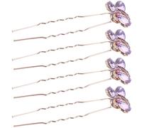 Veemoon 4pcs Rhinestone U Shape Hairpins for Bridal Hair Accessories Elegant Crystal Hairpins for Wedding Styles for Brides and Special Occasions