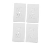 Veemoon 4pcs Safety Outlet Wall Plate Covers with Self Closing Sliding Mechanism Electrical Socket Protectors for Childproofing and Shock Prevention in Home