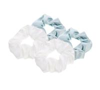 Veemoon 4pcs Satin Elastic Hair Bands for Women and Comfortable Ponytail Holders with Fresh Colors Stretchy Hair Scrunchies for Daily Styling and Gift