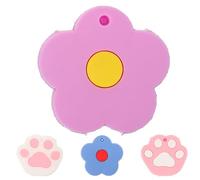 Veemoon 4pcs Silicone Cat Paw Key Covers Set with Blue Purple Pink White Flower Pattern Keychain Accessories for Women Cute Kawaii Key Identifier Protectors for House