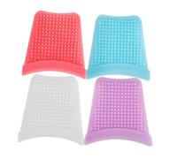 Veemoon 4pcs Silicone Face Mask Spatula Set Curved Blades, Skin Scrubber Face Spatula for Deep Cleansing and Exfoliation, Multi-color Skincare Accessory for Facial Mask Application and Nose Scraping