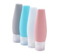 Veemoon 4pcs Silicone Travel Bottles Set 90ml Refillable Leak-proof Squeeze Bottles for Toiletries Cute Cat Design Portable Travel Essentials