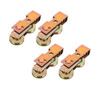 Veemoon 4pcs Sliding Door Rollers Patio Door Wheels Ball Bearing Roller Universal Patio Repair Parts Glass Wheel Pulley Golden Galvanized Iron