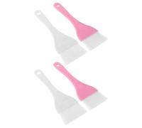 Veemoon 4pcs Soft Facial Mask Brush for Mud and Clay Masks Large Makeup Tools White and Pink Colors for Skincare Routine and Travel Use