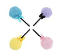 Veemoon 4pcs Soft Powder Puff Lollipop Plush Makeup Blending Sponges for Foundation and Loose Powder Dual Use Wet Dry Cosmetic Applicators for All Skin Types Lightweight Portable Beauty