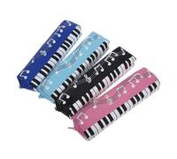Veemoon 4pcs Sonic Pencil Case Piano Pattern Pencil Bag Pen Storage Pouch Students Pen Bag Zipper Design