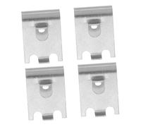 Veemoon 4pcs Stainless Steel Fridge Shelf Clips Adjustable Refrigerator Partition Hooks for Fridge Shelves Replacement