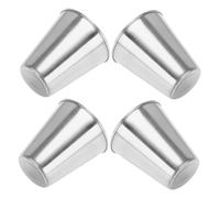 Veemoon 4pcs Stainless Steel Liquor Cups Multipurpose Small Whiskey Shot Glasses Lightweight Travel-Friendly Condiment and Sauce Cups Outdoor Camping Tumblers