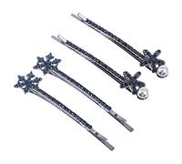 Veemoon 4pcs Sweet Hairpins Creative Snowflake Design Hair Accessories for Styling Straight Curly Hair