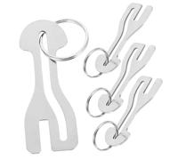 Veemoon 4pcs Token Keychain Shopping Trolley Release Key Cart Key Ring for Supermarket Trolley Coins Removable