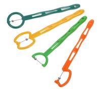 Veemoon 4Pcs Tongue Muscle Trainer Oral Muscle Therapy Speech Accuracy Enhancer Ergonomic Design Plastic Fitness Equipment for Oral Exercises