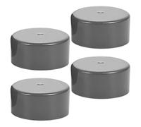 Veemoon 4pcs Trailer Grease Caps Bearing Bars Cover Rubber Wheel Hub Replacement Optimal Protection Reusable Black for Boat Trailers Marine Environment