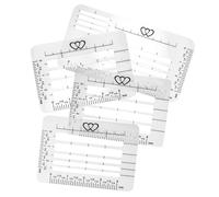 Veemoon 4pcs Transparent Envelope Addressing Guide Stencil for Writing Practice Calligraphy Template with Considerate Lines and Dots Suitable for Wedding Invitations Thank You Cards