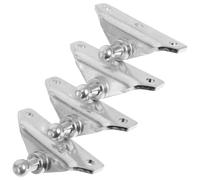 Veemoon 4pcs Universal Gas Strut Mounting Bracket with Ball for Lift Supports and Struts, Heavy Duty Iron Construction in Silver, Suitable for Trunk and Equipment Lifting and Support Needs