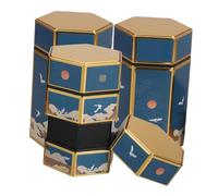 Veemoon 4pcs Vintage Chinese Style Cigarette Container Airtight Tobacco Canisters Metal Tin Storage Boxes for Office Men S Accessory with Moisture Retention and Freshness Lock