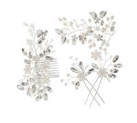 Veemoon 4pcs Vintage Flower Inserted Comb Elegant Hair Accessories for Women Brides Bridesmaids for Weddings Evening Parties Special Occasions