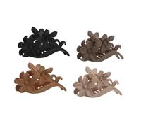 Veemoon 4pcs Vintage Matte Flower Claw Clips Non Slip Hair Accessories for Women Strong Hold Shark Clips for Thick Thin Hair Comfortable Grip Stylish Floral Design