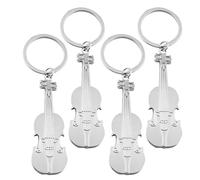 Veemoon 4pcs Violin Keychain Accessories Set, Zinc Alloy Lightweight Handbag Charms with Intricate and Detailed Design, Functional Keyrings for Music Parties and Violin Players
