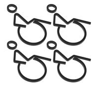 Veemoon 4pcs Wheelchair Bathroom Sign Black Acrylic Restroom Signs for Business with Simple Installation and Humanized Design, Accessible Toilet Disability Aid for Facility and Hotel Use