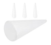 Veemoon 4pcs White Foam Cone for DIY Crafts Lightweight Foam Tree Cones for Holiday Decorations Table Centerpieces and Creative Projects Safe Design